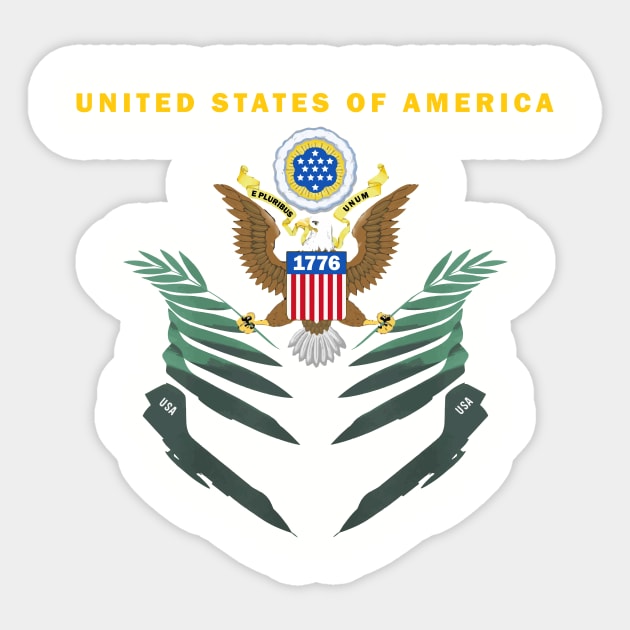 United States of War Sticker by TheManyFaced